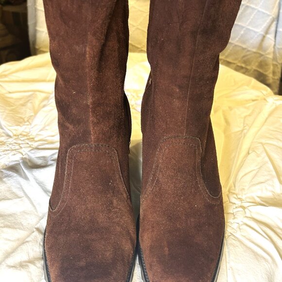 Giani Bernini Raisin Brown Boots Inner Zip Like New size 9.5 - Picture 2 of 11